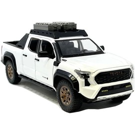 Diecast Model Car Compatible for Toyota Tacoma Trailhunter Diecast Model Truck, 1:24 Scale, White, 2024 Edition New Tooling Die-Cast Model H08777-WH