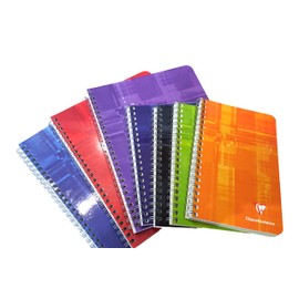 Set of 2 Clairefontaine Classic Wirebound Multi Subject Notebook: One 6 3/4" X 8 5/8" 120 Pages and One 4.25x6.75" 96 Pages