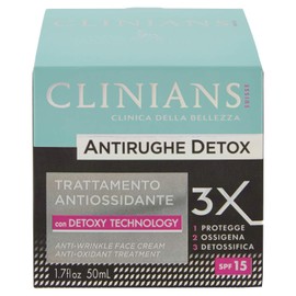CLINIANS | Anti-Falten-Reinigungsbehandlung, Detox, Dermatologisch Getestet, Made in Italy, 50 ml