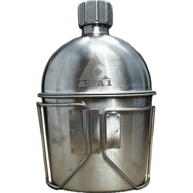 ALFA 1 GI Military Grade Stainless Steel Canteen & Kidney