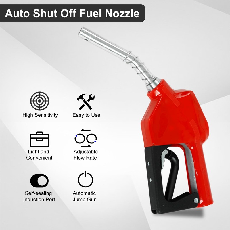 EASYBERG Auto Shut Off Fuel Nozzle 3/4" Inlet & 13/16"