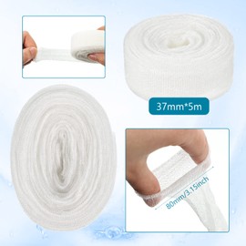 Aoriher White PVA Mesh Refill Water Soluble PVA Mesh Carp Fishing, Wide 37 Mm, 5 Meters for Fishing Bait