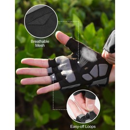 INBIKE Cycling Gloves Men's Half Finger Men's Cycling Gloves MTB Leisure Summer Cycling Gloves Fingerless for Cycling Mountain Bike Cycling Road Bike Grey M