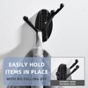 Angle Simple Folding Towel Hook Matte Black, Metal Swivel Robe
