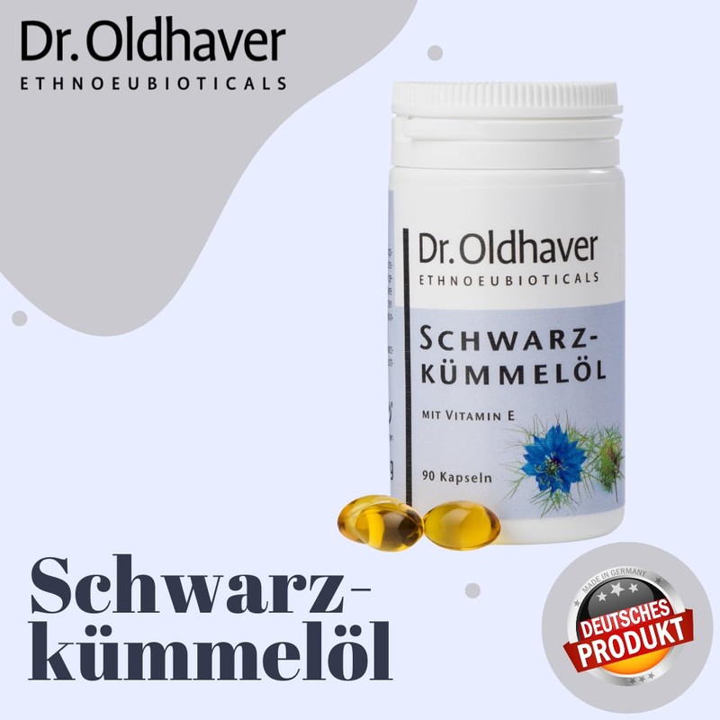 Schwarzkümmelöl 90 Kapseln – Ägyptisches Schwarzkümmelöl mit D-Alpha-Tocopherol, Kaltgepresst, Hoher