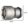 TONE Foil Nut Combination Socket 6A-4121 Insertion Angle 0.7 inch