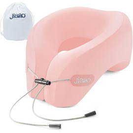 jiaao Travel Pillow,Travel Neck Pillows for Airplanes, Memory Foam Travel Pillows with 360° Head and Neck Support,Ergonomic Design Travel Essential Suitable for Plane,Car, Home,Train and Bus Trip