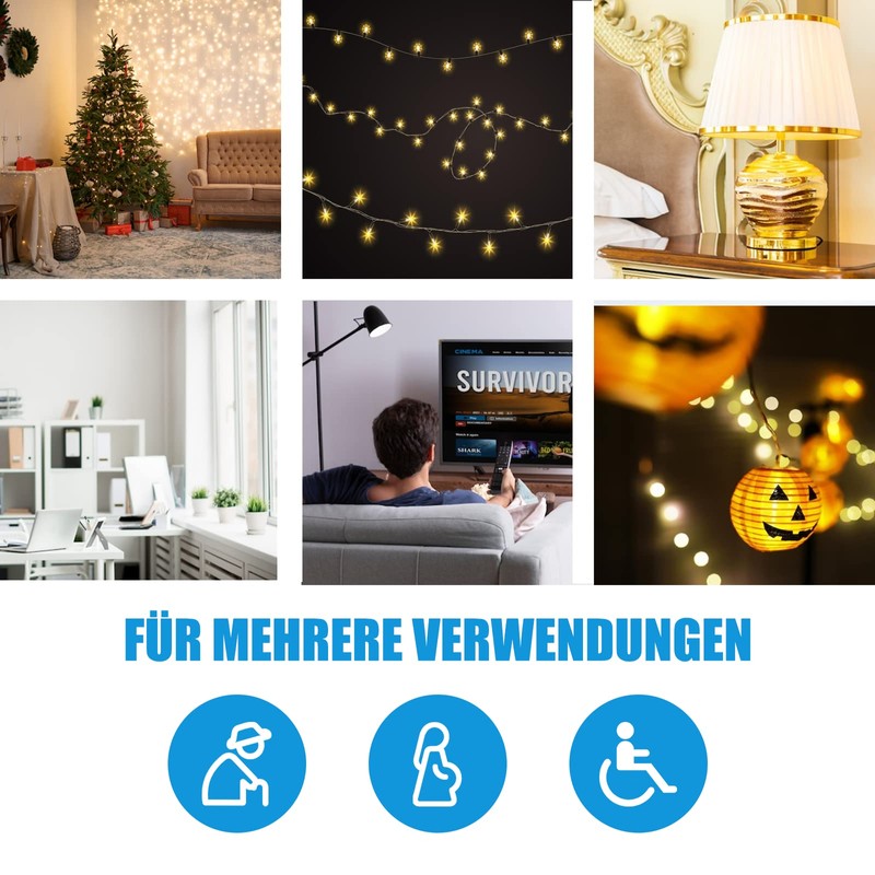 SURNICE Radio Socket with Remote Control, 2300 W 4 Socket