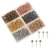 200 Pieces Map Tacks Round Plastic Head Push Pins with