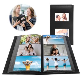 Photo Album Slip-in Album 10 x 15 300 Photos Photo Album for Insertion Album 100 Pages (50 Sheets) Slip-in Albums with Front Window Photo Albums Photo Album for Portrait and Landscape Photos (Black)