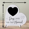 Pixie's Gifts Wedding Countdown Heart Plaque on Stands - Chalkboard