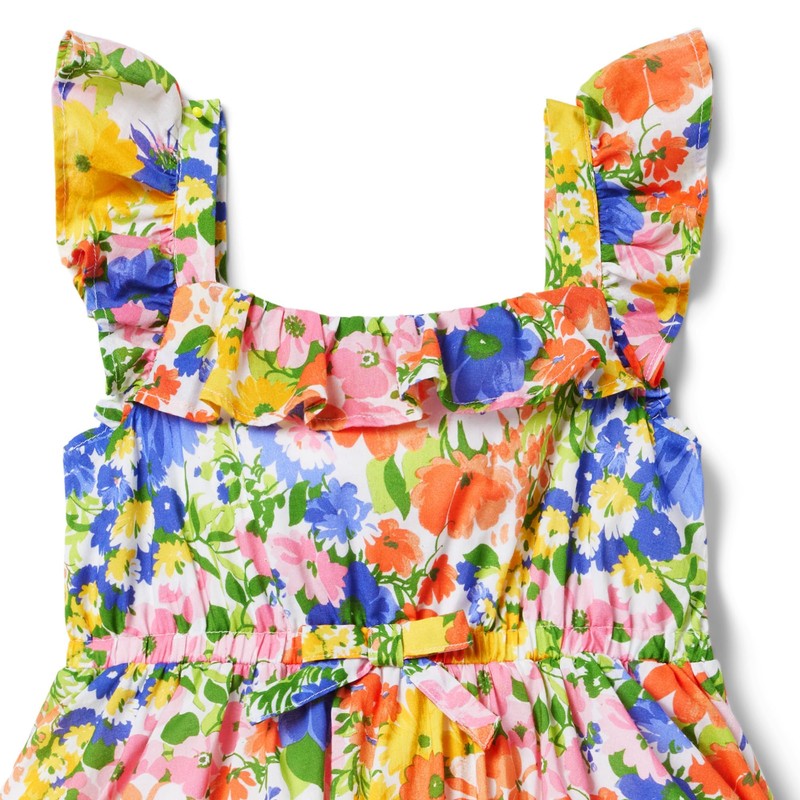 Janie and Jack Girls Floral Dress (Toddler/Little Big Kids), Multicolor