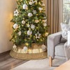 KI Store Christmas Tree Collar 28-Inch White and Gold Christmas