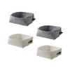Housoutil 4pcs Felt Cosmetic Box Stackable Storage Boxes Compartment Storage Bins for Home Office Bedroom
