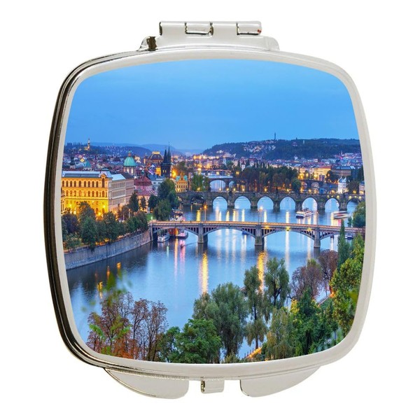 Island Gifting - View of Prague at Sunset Blue -