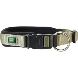 HUNTER NEOPREN VARIO PLUS collar, dog collar, nylon, padded with neoprene, 30/1,5 (XS-S), Olive/Black