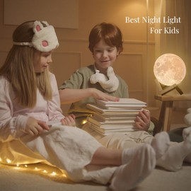 mono living Moon Lamp for Adult, 7.1 Inch 3D 16 Colors Led Night Light, Remote Control Cool Star Lamp Fun Desk Décor Room Dorm Bedroom Gift, Boy Teen Kid Girl Friend Men Boyfriend Birthday Decoration