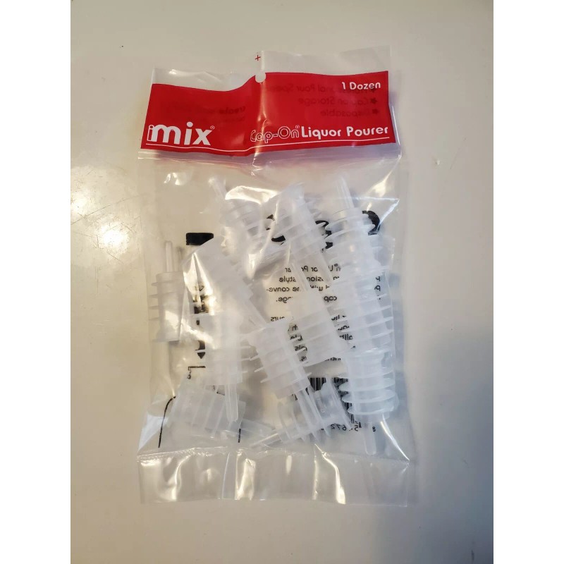 Cap-On Freeflow Pourer - Pack of 12. Bar liquor bottle