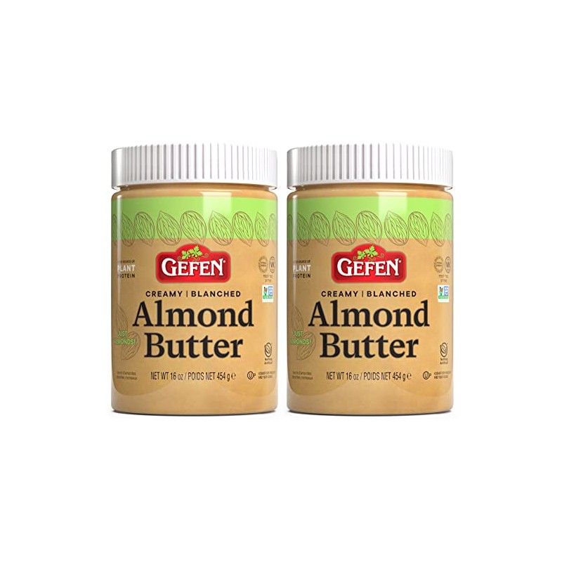 Gefen Pure Blanched Almond Butter, 16oz (2 Pack) | Non