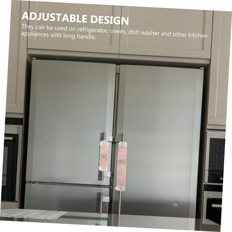 CORHAD Fridge Door Handle Covers Black Protective Covers for Refrigerator