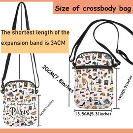 TSOTMO Paris Trip Crossbody Bag Paris Vacation Gift Paris France Gift Pairs Souvenir for France Lovers Eiffel Tower Gifts (Paris cross)