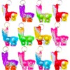 HOZKEAP 20 Packs Alpacas Animal Bulk Mini Pop Fidget Keychain,Birthday