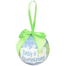 Christmas Holiday Ornament Baby's 1st Christmas Blue Gift Boxed