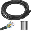 Black 1/4" inch Split Wire Loom Tubing,Alex Tech 32.8ft