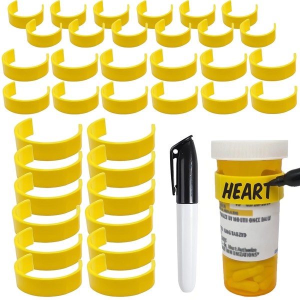 Clips for Pill Bottles Pill Identifier Reusable Pill Bottle Label