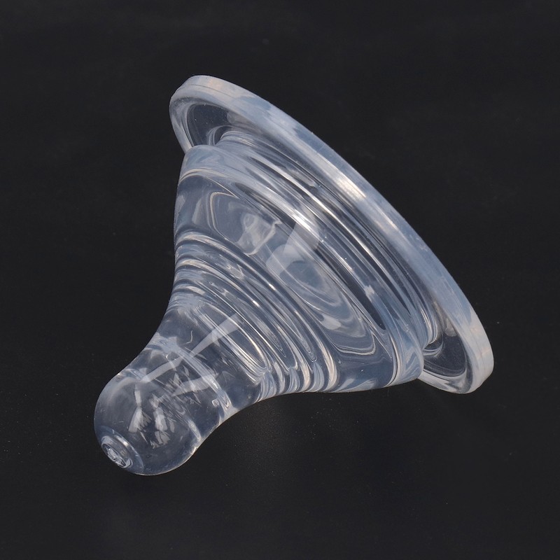 4pcs Infant Bottle Nipples Bust Feeling Replacement Silicone Nipple Round