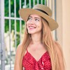 Lanzom UPF50+ Women Wide Brim Straw Panama Sun Hat Boater