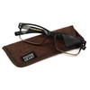 Foster Grant Men's Thomson Rectangular Reading Glasses, Brown/Transparent, 59 mm