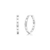 NEVEGE 925 Sterling Post Silver Hoop Earrings for Women Lightweight