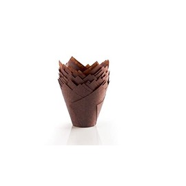 Bakery Direct 200 Mini bite Size Tulip Muffin Wraps (Brown)