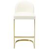 Iconic Home Xander Bar Stool Chair PU Leather Upholstered Armless