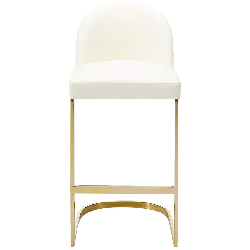 Iconic Home Xander Bar Stool Chair PU Leather Upholstered Armless