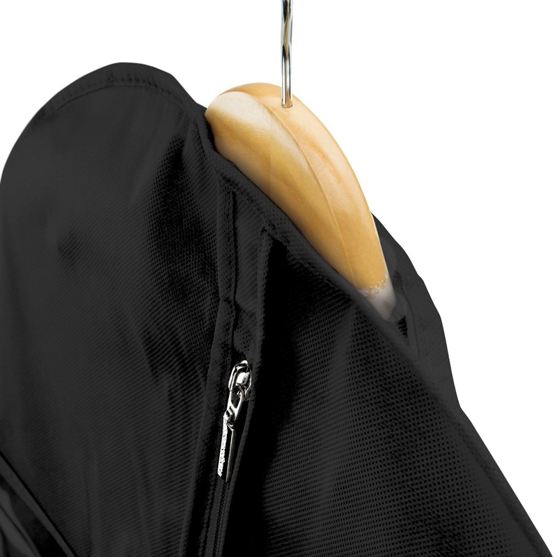 HANGERWORLD 3 Black 60 Inch Breathable Garment Dress Cover Bags