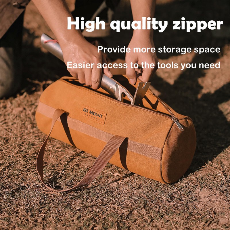 Tentogala Tent Stakes Bag, Double Layer Tent Pole Pegs Storage