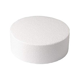 Culpitt 4" x 2" Round Cake Dummy, Square Edge Cake Form, Separator, for Practice or Displays, Polystyrene