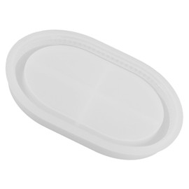Levemolo Oval Candlestick Tray Mold Mini Trinket Dish Mold Resin for DIY Projects