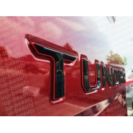 Unbranded Double Layer Tailgate Insert Letters fits 2014-2021 Toyota Tundra (Black Red)