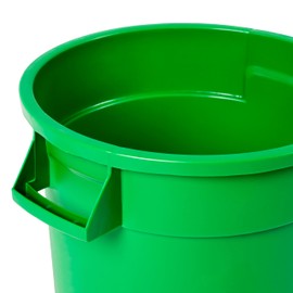 PRO&Family 20 Gallon Green Round Commercial Trash Can/Ingredient Bin Recycling Bin Kitchen Garbage Can Office Garbage Can Trash Barrel Plastic Barrel Yard Waste Bin Outdoor Trashcan