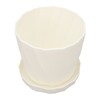 5 PCS Indoor Plant Pots with Base PP White Beautiful