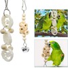 17PCS Bird Toys Parrot Swing Toys Chewing Hanging Bell Cockatiel