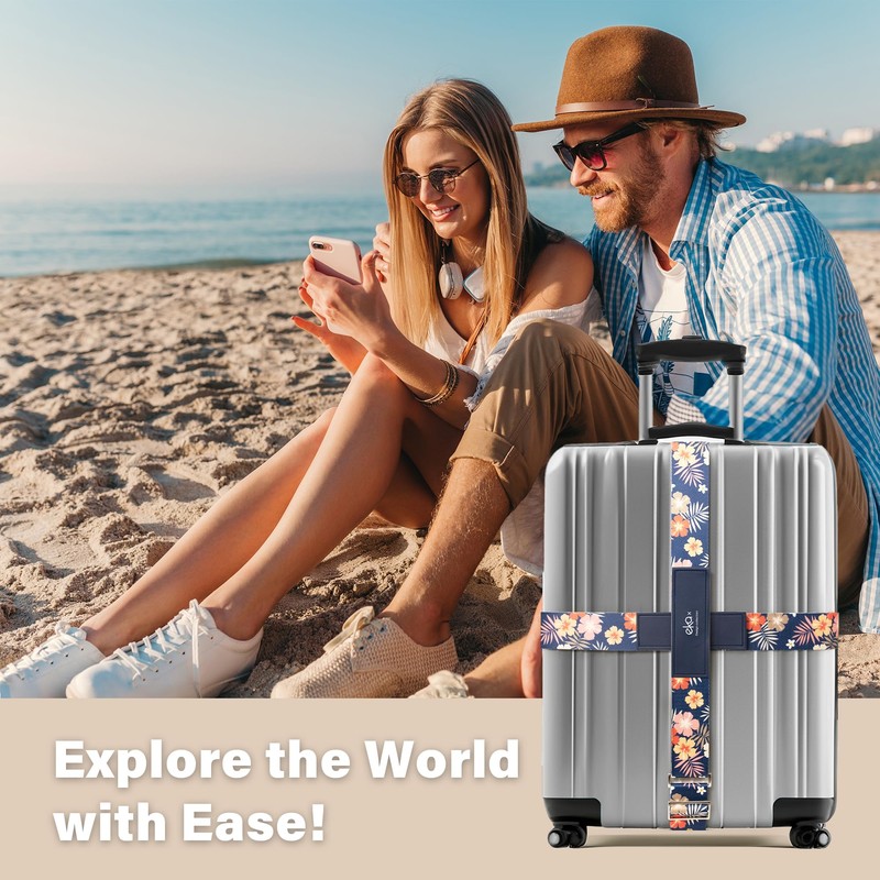 Luggage Straps for Suitcases,Adjustable Luggage Elastic Belt, Travel Essentials for