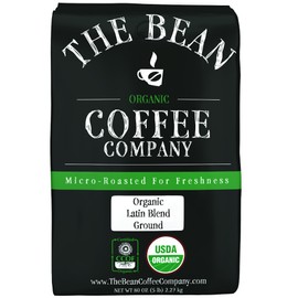 The Bean Coffee Company Organic Latin Blend, Medium Roast, Ground, 5-Pound Bag
