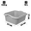 KADAX Washing Bowl 18 L, Plastic Washing Up Bowl, Rectangular