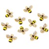 Honbay 10PCS Enamel Bee Charm Pendants with Crystal for Jewelry