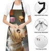 Cute Dog Aprons with Pockets - Chef Apron Puppy Looking