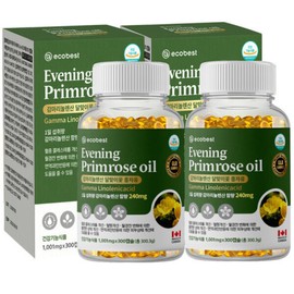 Eco Best Gamma-linolenic acid evening primrose oil women's GLA 300 capsules, 2 bottles, 10-month supply / 감마리놀렌산 달맞이꽃종자유 여성 GLA 300캡슐 2병 10개월분